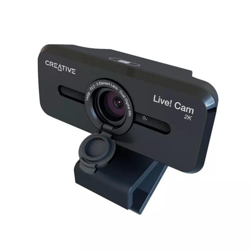 Creative Live! Cam Sync V3 webcam 2K QHD con doble micrófono y obturador de privacidad, negro