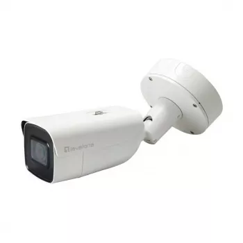 LevelOne FCS-5212 cámara IP tipo bala exterior 6MP con objetivo varifocal motorizado, H.265, visión nocturna IR, PoE, IP66, IK10