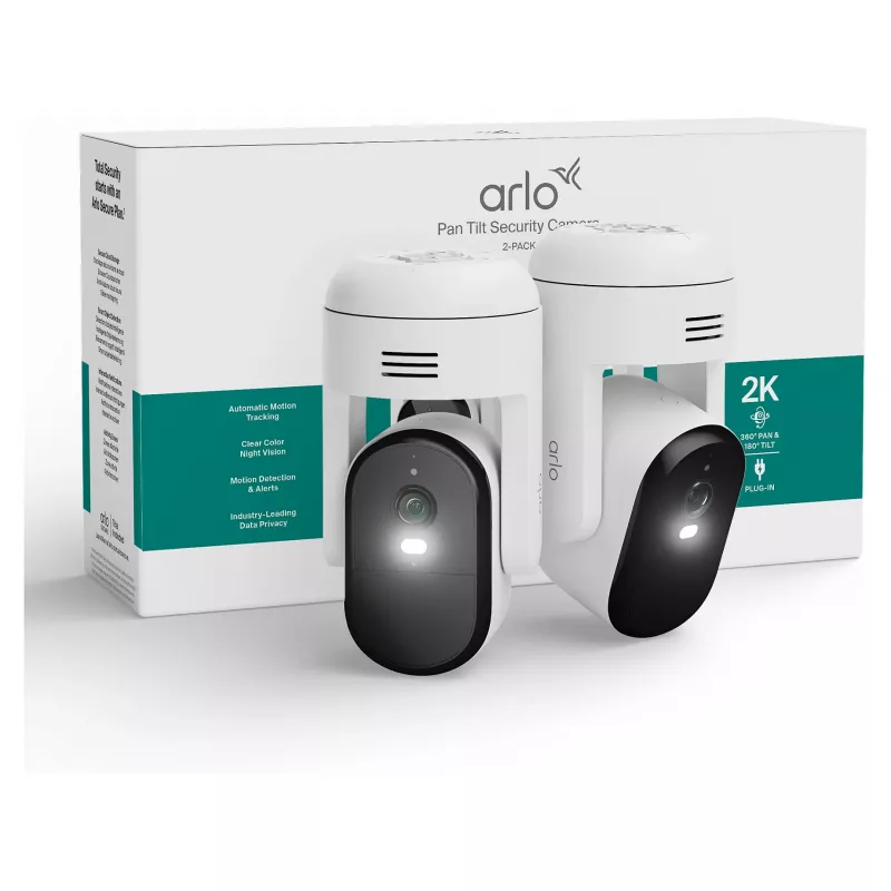 Arlo Essential 3 cámara de vigilancia PTZ 2K (pack de 2, blanco)