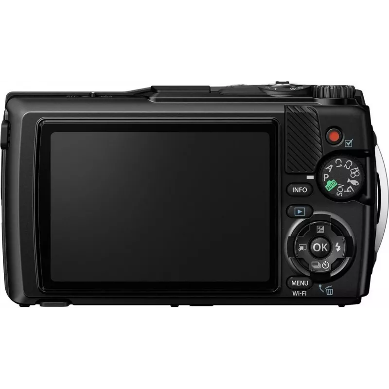 OM System Tough TG-7 cámara compacta resistente negra, 12 MP, vídeo 4K, sumergible 15m
