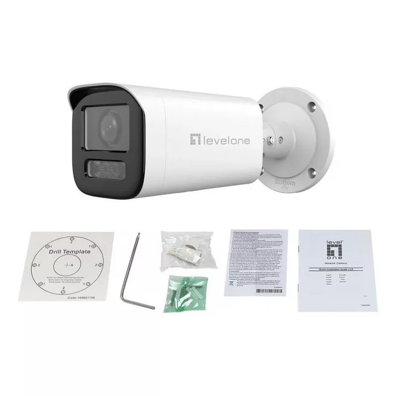 LevelOne IPCam FCS-5222 cámara de red domo 2MP H.265 IR PoE