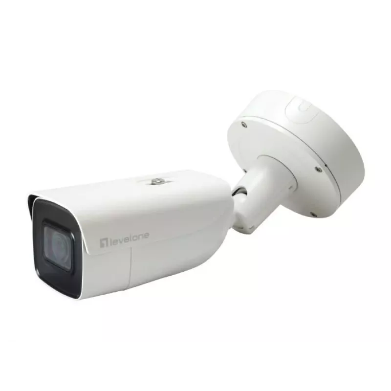 LevelOne FCS-5095 cámara IP tipo bala exterior 8MP con IR, PoE, IK10