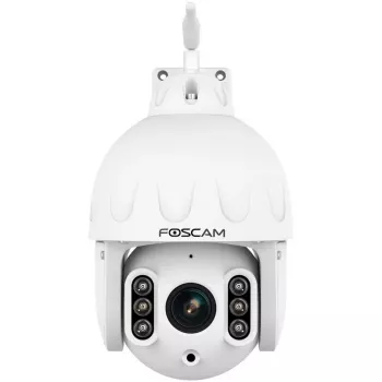 FOSCAM SD8P cámara exterior con giro/inclinación y Wi-Fi, 8MP 4K, zoom óptico 4x, IP66, blanca