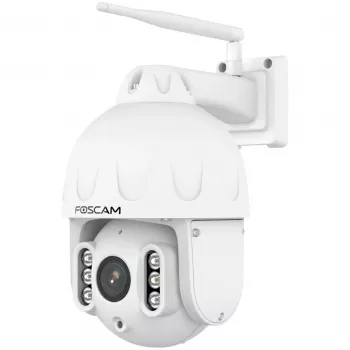 FOSCAM SD8P cámara exterior con giro/inclinación y Wi-Fi, 8MP 4K, zoom óptico 4x, IP66, blanca