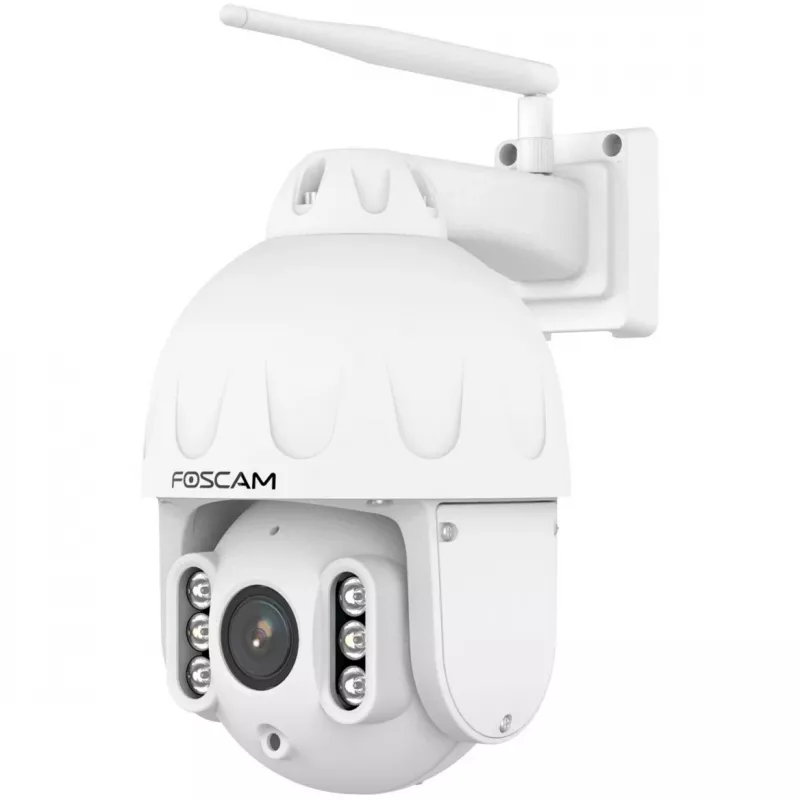FOSCAM SD8P cámara exterior con giro/inclinación y Wi-Fi, 8MP 4K, zoom óptico 4x, IP66, blanca