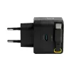 EFB Elektronik G352CE cargador de pared GaN USB-C 35W con cable retráctil de 0,7m, PD3.0 y QC3.0, negro