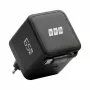 EFB Elektronik G652CE cargador de pared GaN USB-C PD 3.0 65W con cable retráctil, negro