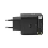 EFB Elektronik G652CE cargador de pared GaN USB-C PD 3.0 65W con cable retráctil, negro