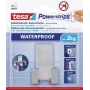 tesa Powerstrips soporte para maquinilla de afeitar WAVE RESISTENTE AL AGUA, acero inoxidable, para zonas húmedas (ducha/baño), 1 ud.