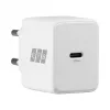 EFB Elektronik G201CE cargador de pared GaN USB-C de 20W con cable USB-C de 2m, PD3.0 y QC3.0, blanco