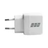 EFB Elektronik G201A1CE cargador de pared GaN de 20W USB-C PD3.0 + USB-A QC3.0 con cable USB-C de 2m, blanco