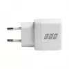 EFB Elektronik G301A1CE cargador de pared GaN de 30W USB-C PD3.0 + USB-A QC3.0 con cable USB-C de 2m, blanco