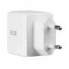 EFB Elektronik G301A1CE cargador de pared GaN de 30W USB-C PD3.0 + USB-A QC3.0 con cable USB-C de 2m, blanco