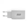 EFB Elektronik G452CE cargador de pared GaN dual USB-C de 45W con cable USB-C de 2m, blanco