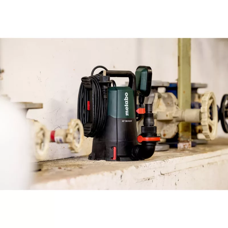 Metabo KP 160-35 SF bomba combinada sumergible/de presión 500 W, 16000 l/h, 7,5 m, partículas 35 mm, cable de 10 m, negro/verde 601792000