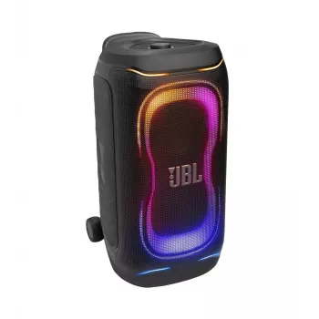 JBL PartyBox 330 altavoz de fiesta portátil con 240W RMS, 18h de batería, IPX4 resistente a salpicaduras, Bluetooth 5.1, espectáculo de luz dinámico, ruedas y asa telescópica, negro