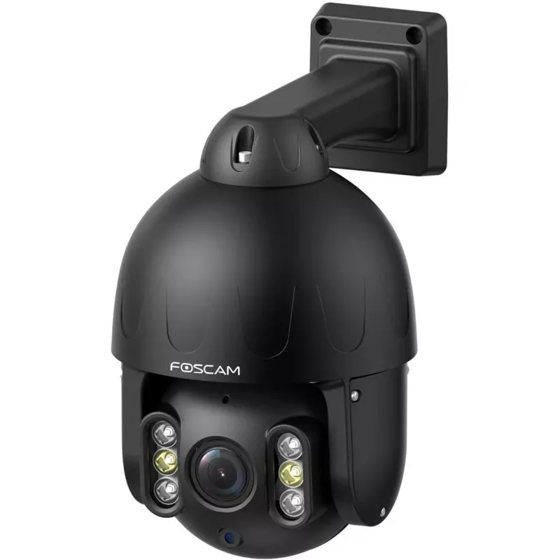 Foscam SD8EP cámara exterior con giro/inclinación y PoE, 8MP 4K, zoom óptico 4x, IP66, negro