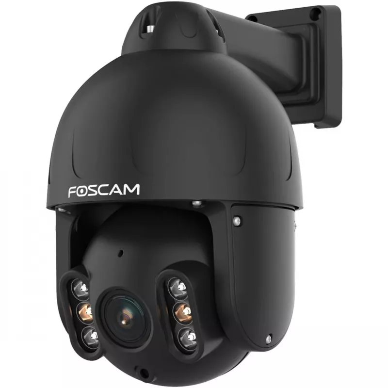 Foscam SD8EP cámara exterior con giro/inclinación y PoE, 8MP 4K, zoom óptico 4x, IP66, negro