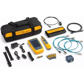 Fluke Networks LinkIQ Duo Kit de comprobador de cables y redes Ethernet industrial con adaptadores M12, PoE, hasta 10 Gb/s, Li-Ion, CAT 3-8 6029135