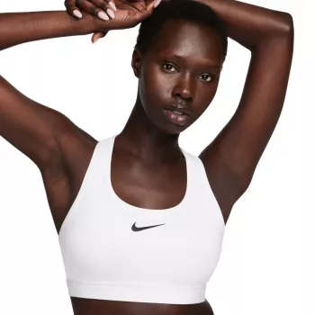 Nike Swoosh Sujetador deportivo de sujeción media Blanco XL
