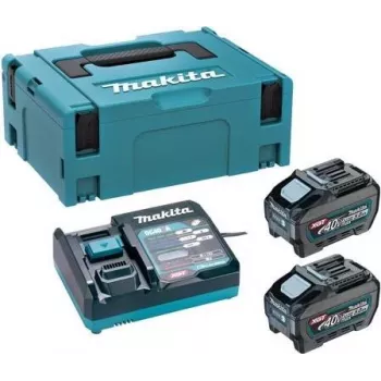 Makita PSKGRT2J Kit de fuente de alimentación XGT 40V max con 2 baterías de 5,0Ah y cargador rápido