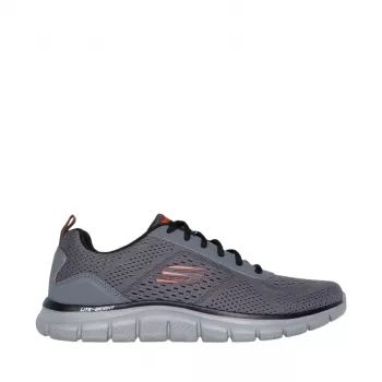 Skechers Track Leshur zapatillas de entrenamiento hombre, gris antracita/naranja, EU 44