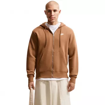 Nike Club BB sudadera con capucha y cremallera completa hombre marrón claro 2XL
