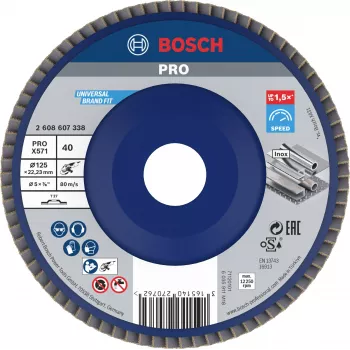 Bosch X571 Best for Metal disco de láminas abrasivas 125 mm P80 circonio 2608607338