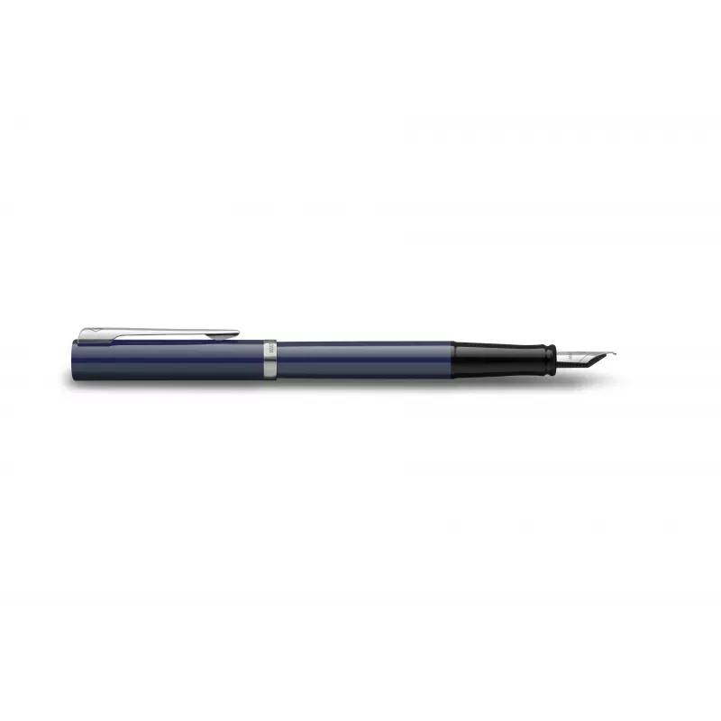Waterman Impression Estilográfica plumín fino laca azul anillos decorativos cromados caja de regalo 2225502
