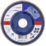 Bosch X431 Disco de láminas abrasivas estándar para metal, 115 mm, corindón de circonio, grano P60, perforación 22,23 mm 2608601272