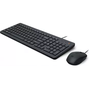 HP 150 Conjunto de ratón y teclado con cable - USB, tamaño completo, negro 240J7AA#ABX