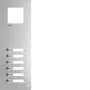 Hager RTQ106X Placa frontal para portero automático Mono 6 botones blanco