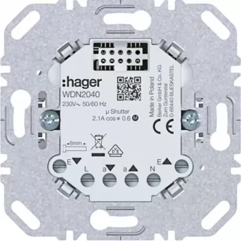 HAGER WDN2040 Módulo regulador de pulsador universal, empotrar, 1 elemento, 230V, 20-400W