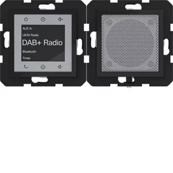 HAGER WAN6110BG Radio Touch UP DAB+ Altavoz Bluetooth de empotrar negro brillante