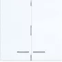 HAGER WAW2031WG Tapa doble con lente transparente, blanco polar