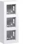 HAGER WAD8310WG Caja de superficie alta de 3 elementos, blanco polar