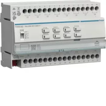 HAGER TYMS616D Actuador de conmutación/persiana KNX Secure 16/8 canales