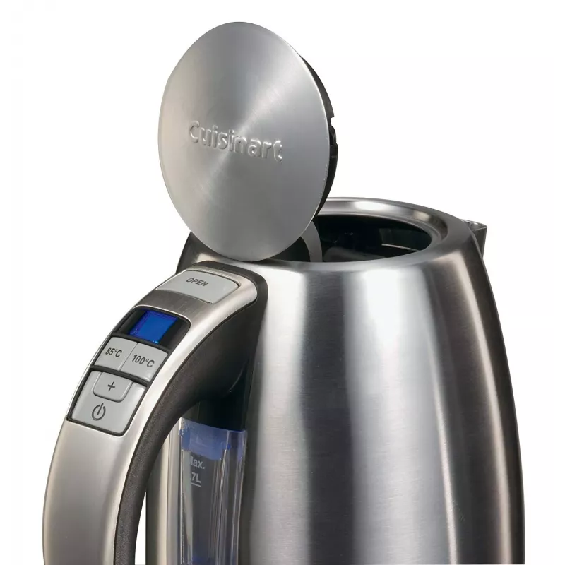 Cuisinart CPK17E-B Hervidor eléctrico, 1,7 L, 1500 W, acero inoxidable, 6 ajustes de temperatura