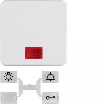Hager WWW1336PW Tecla con 5 lentes para interruptor empotrado, IP44, blanco polar brillante