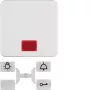 Hager WWW1336PW Tecla con 5 lentes para interruptor empotrado, IP44, blanco polar brillante