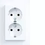 HAGER WAS2175WM Toma doble con tapa abatible, Berker A.1, blanco polar