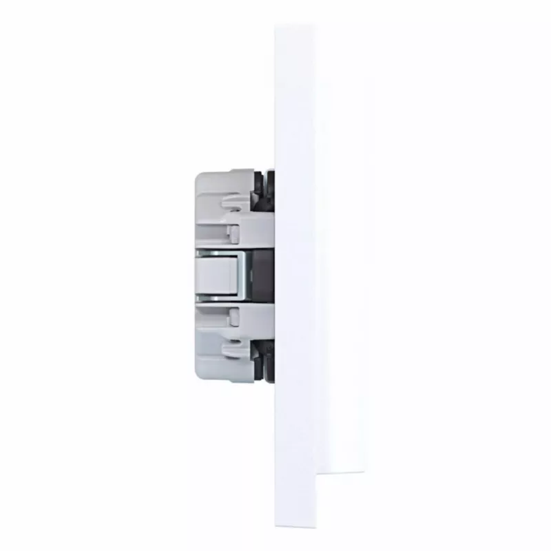 HAGER WAS2175WM Toma doble con tapa abatible, Berker A.1, blanco polar