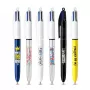 BIC 4 Colours Bolígrafos pack de 6, carcasa azul, 4 colores de tinta (azul, rojo, verde, negro), punta media de 1,0 mm 9926071