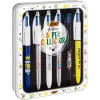 BIC 4 Colours Bolígrafos pack de 6, carcasa azul, 4 colores de tinta (azul, rojo, verde, negro), punta media de 1,0 mm 9926071