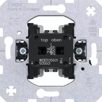 Pulsador Hager WDE505601 1 polo 1 NA 250 V AC 10 A montaje empotrado