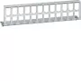 Panel de conexiones vacío HAGER UM00K4 24 puertos para módulos serie UM, 19 pulgadas 1U, gris claro