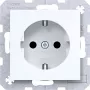Toma Schuko HAGER WAS1400WG, empotrada, bornes de tornillo elevables, 16 A, 250 V, blanco puro