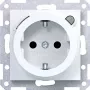 Toma SCHUKO HAGER WAS1261WG con interruptor diferencial, Type-A, 16 A, 30 mA, blanco polar