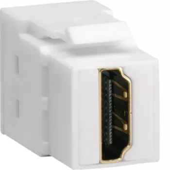 Módulo Keystone Hager universalVZ20HS conector hembra HDMI a conector hembra HDMI 180° blanco