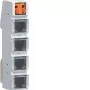 Hager LMN módulo de bus con 4 conectores RJ12, alimentación activa, montaje en carril DIN, 2 módulos de ancho ZZ12LMN04A